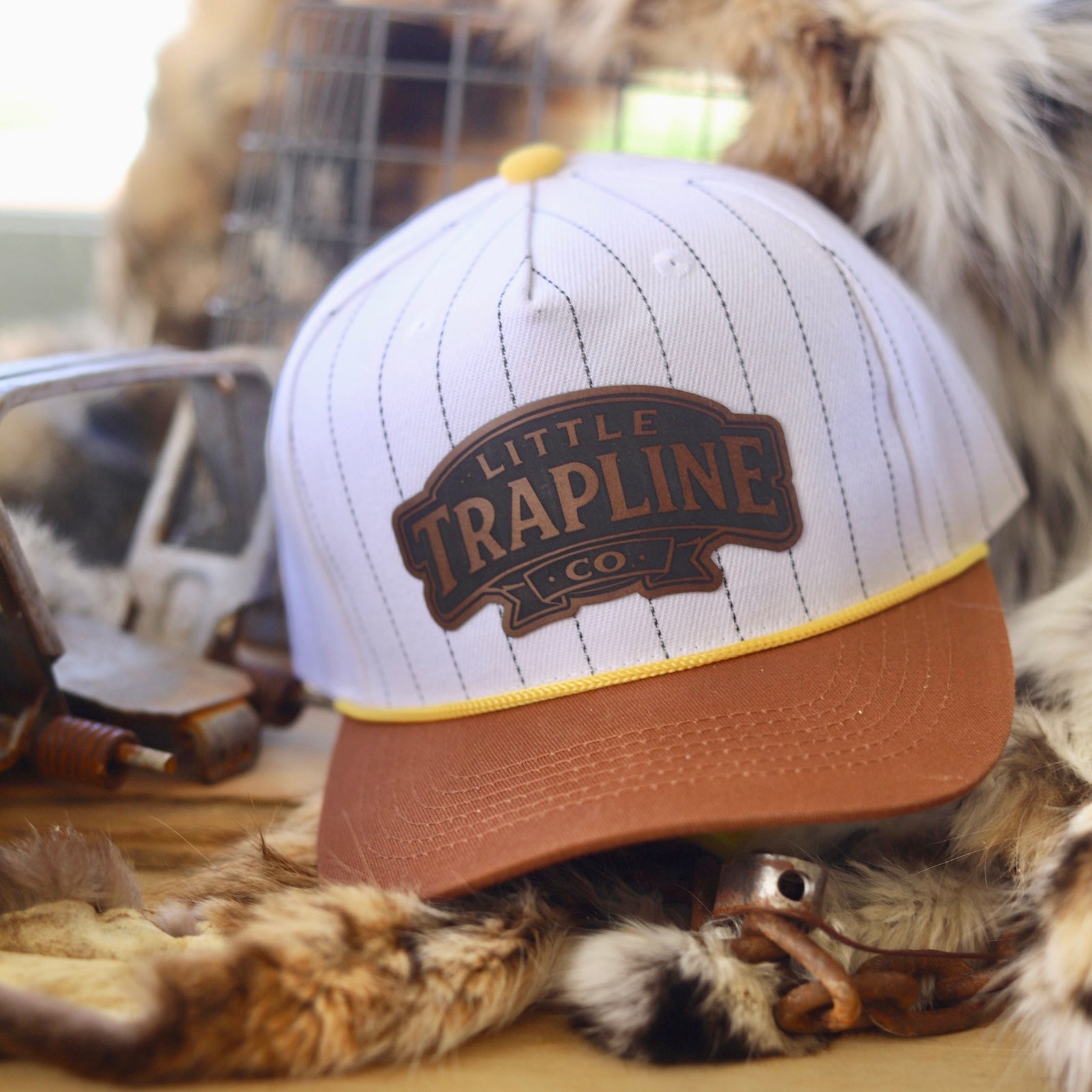 Two Tone Pinstripe Snapback Rope Hat