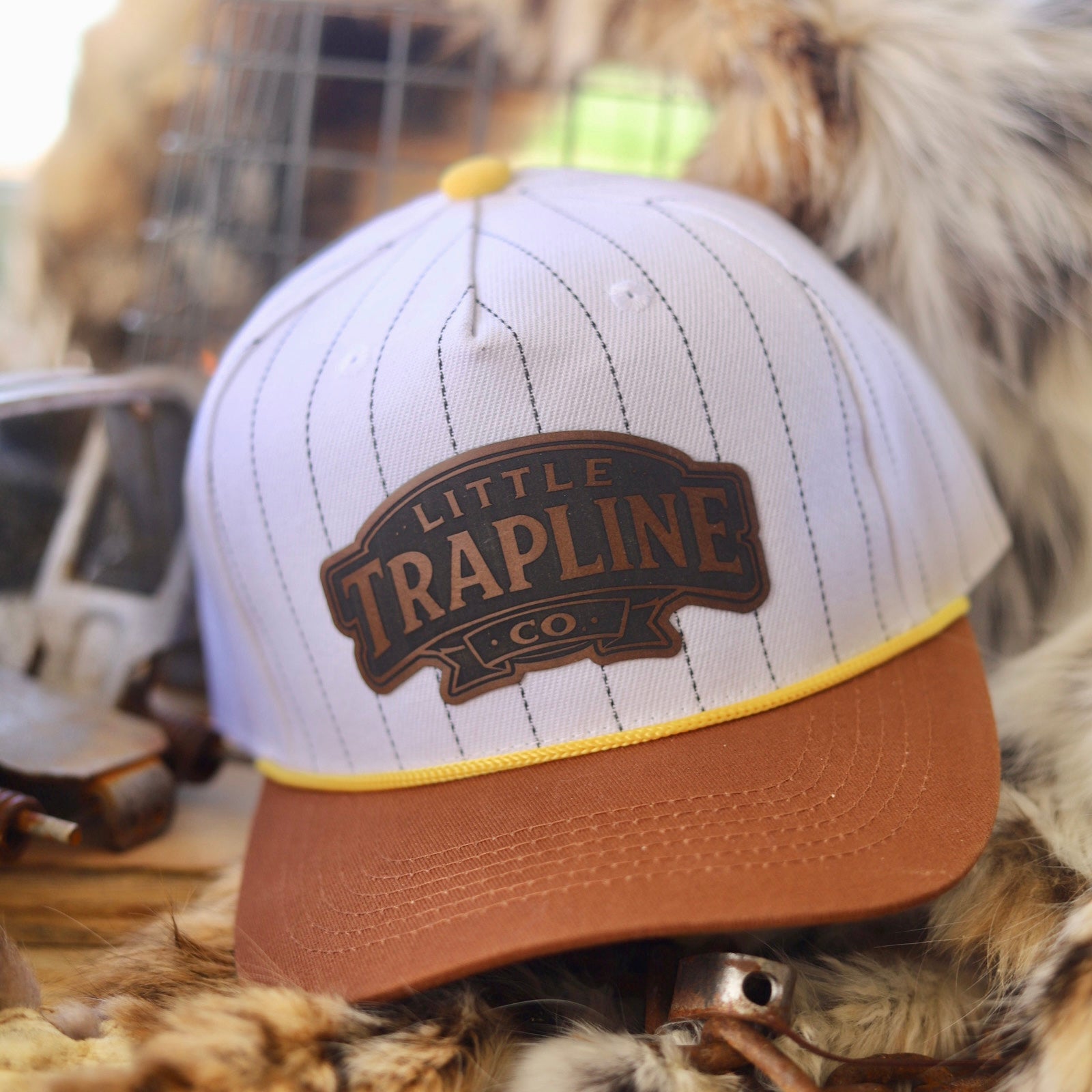 Two Tone Pinstripe Snapback Rope Hat